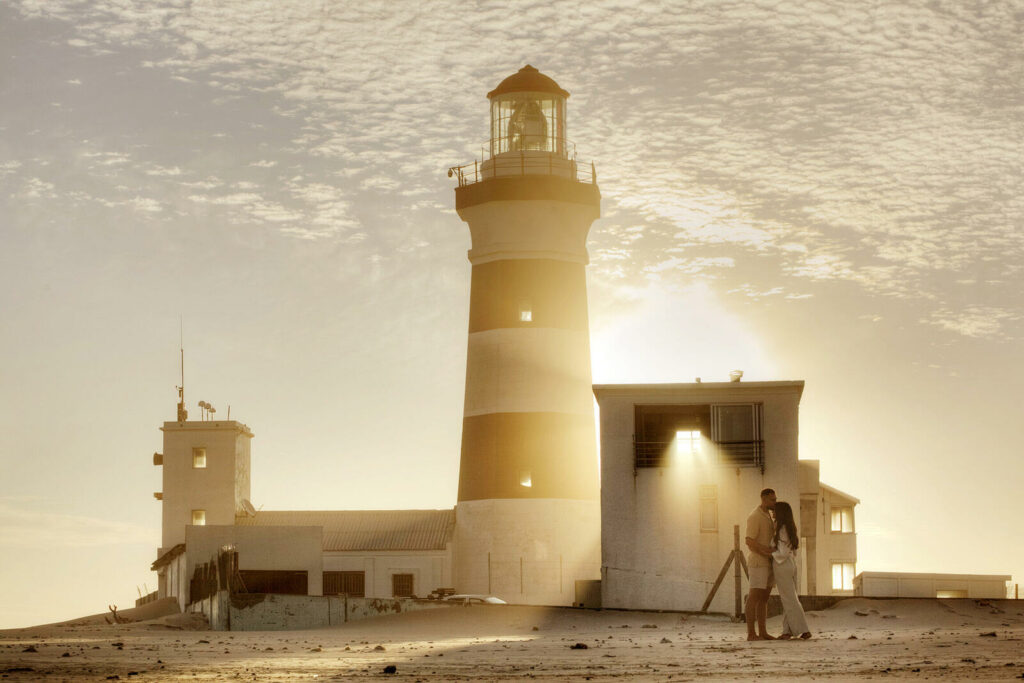 Couple at Cape Recife Lighthouse Villa Accommodation